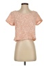 Double Zero 100% Polyester Orange Short Sleeve Top Size S - photo 1