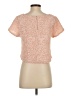 Double Zero 100% Polyester Orange Short Sleeve Top Size S - photo 2