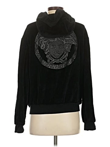 Versace Medusa Velvet Zip Up Hoodie (view 2)