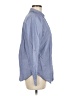 Sandra 100% Cotton Chevron-herringbone Blue Long Sleeve Button-Down Shirt Size M - photo 4