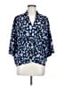 Derek Lam 100% Polyester Floral Blue 3/4 Sleeve Blouse Size EU (IT) 44 / US 8 - photo 1