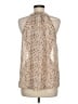 Bellatrix 100% Polyester Tan Sleeveless Blouse Size M - photo 2