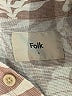 Folk 100% Cotton Tropical Tan Short Sleeve Button-Down Shirt Size S - photo 6