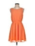 Forever 21 100% Polyester Solid Orange Casual Dress Size S - photo 1