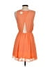 Forever 21 100% Polyester Solid Orange Casual Dress Size S - photo 2