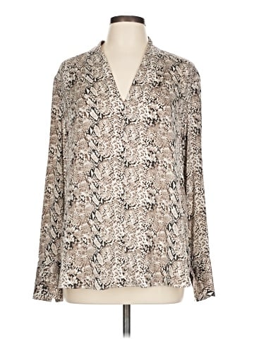Lewit Long Sleeve Silk Top (view 1)