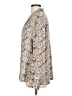 Lewit Animal Print Ivory Long Sleeve Silk Top Size L - photo 5