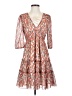Assorted Brands Print Orange Cocktail Dress Size XS - photo 1