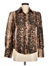 Unbranded 100% Polyester Animal Print Brown Long Sleeve Blouse Size M - photo 1