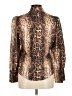 Unbranded 100% Polyester Animal Print Brown Long Sleeve Blouse Size M - photo 2