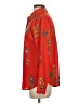 Motto Print Red Long Sleeve Blouse Size 4 - photo 5