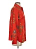 Motto Print Red Long Sleeve Blouse Size 4 - photo 4
