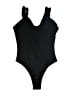 Unbranded Solid Black One Piece Swimsuit Size L - photo 1
