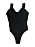Unbranded Solid Black One Piece Swimsuit Size L - photo 2
