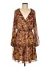 Guess 100% Polyester Paisley Brown Casual Dress Size 8 - photo 1