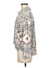 Splendid 100% Viscose Paisley Ivory 3/4 Sleeve Blouse Size M - photo 5