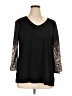 DG^2 by Diane Gilman Black 3/4 Sleeve Top Size XL - photo 1