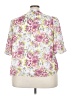 Cato 100% Polyester Floral White Short Sleeve Blouse Size 24W - photo 2