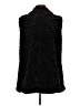 Yest 100% Polyester Black Faux Fur Vest Size 8 - photo 2
