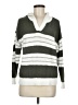 Ann Taylor LOFT Outlet 100% Cotton Stripes Gray Pullover Sweater Size M - photo 1
