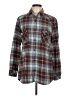 Matchstick Plaid Burgundy Long Sleeve Button-Down Shirt Size L - photo 1