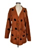 Line & Dot 100% Acrylic Polka Dots Brown Cardigan Size XS - photo 1