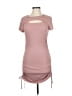No Comment Solid Pink Casual Dress Size M - photo 1