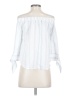 Aqua White 3/4 Sleeve Blouse Size S - photo 2