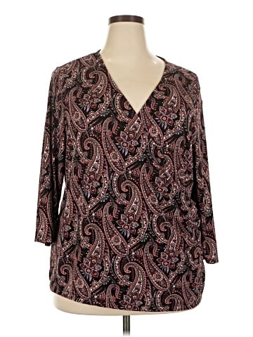 Roz & Ali 3/4 Sleeve Blouse (view 1)