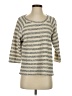 Lucky Brand 100% Cotton Stripes Ivory Pullover Sweater Size S - photo 1