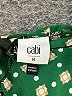 CAbi 100% Polyester Print Green Long Sleeve Blouse Size M - photo 7