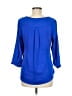 The Limited 100% Polyester Blue 3/4 Sleeve Top Size M - photo 2