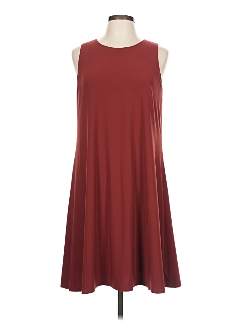 Pre-owned Anne Klein Casual Dress In Burgundy