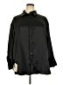 H&M Solid Black 3/4 Sleeve Button-Down Shirt Size XXL - photo 1