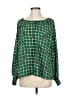 CAbi 100% Polyester Print Green Long Sleeve Blouse Size M - photo 1
