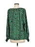 CAbi 100% Polyester Print Green Long Sleeve Blouse Size M - photo 2