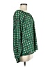 CAbi 100% Polyester Print Green Long Sleeve Blouse Size M - photo 4