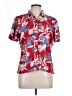 Assorted Brands Floral Red Short Sleeve Blouse Size L - photo 1
