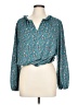 MELLODAY Teal Long Sleeve Blouse Size L - photo 1