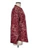 Allegra K 100% Polyester Paisley Burgundy Long Sleeve Blouse Size M - photo 4