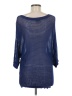 Express 100% Rayon Blue 3/4 Sleeve Top Size M - photo 2
