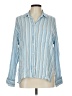 Vince. Stripes Blue Long Sleeve Button-Down Shirt Size L - photo 1
