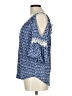 G Collection Blue 3/4 Sleeve Blouse Size L - photo 5