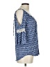 G Collection Blue 3/4 Sleeve Blouse Size L - photo 4
