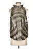 J.Crew Houndstooth Gold Sleeveless Blouse Size S - photo 1