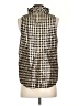 J.Crew Houndstooth Gold Sleeveless Blouse Size S - photo 2