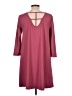 Mudd Solid Burgundy Casual Dress Size L - photo 2