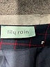 Lily Rain 100% Polyester Plaid Blue Red Casual Skirt Size L - photo 4