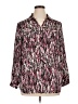 Christopher & Banks 100% Polyester Animal Print Pink Long Sleeve Blouse Size XL (petite) - photo 1
