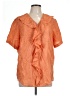 New York Studio Orange Short Sleeve Blouse Size L (estimated) - photo 1